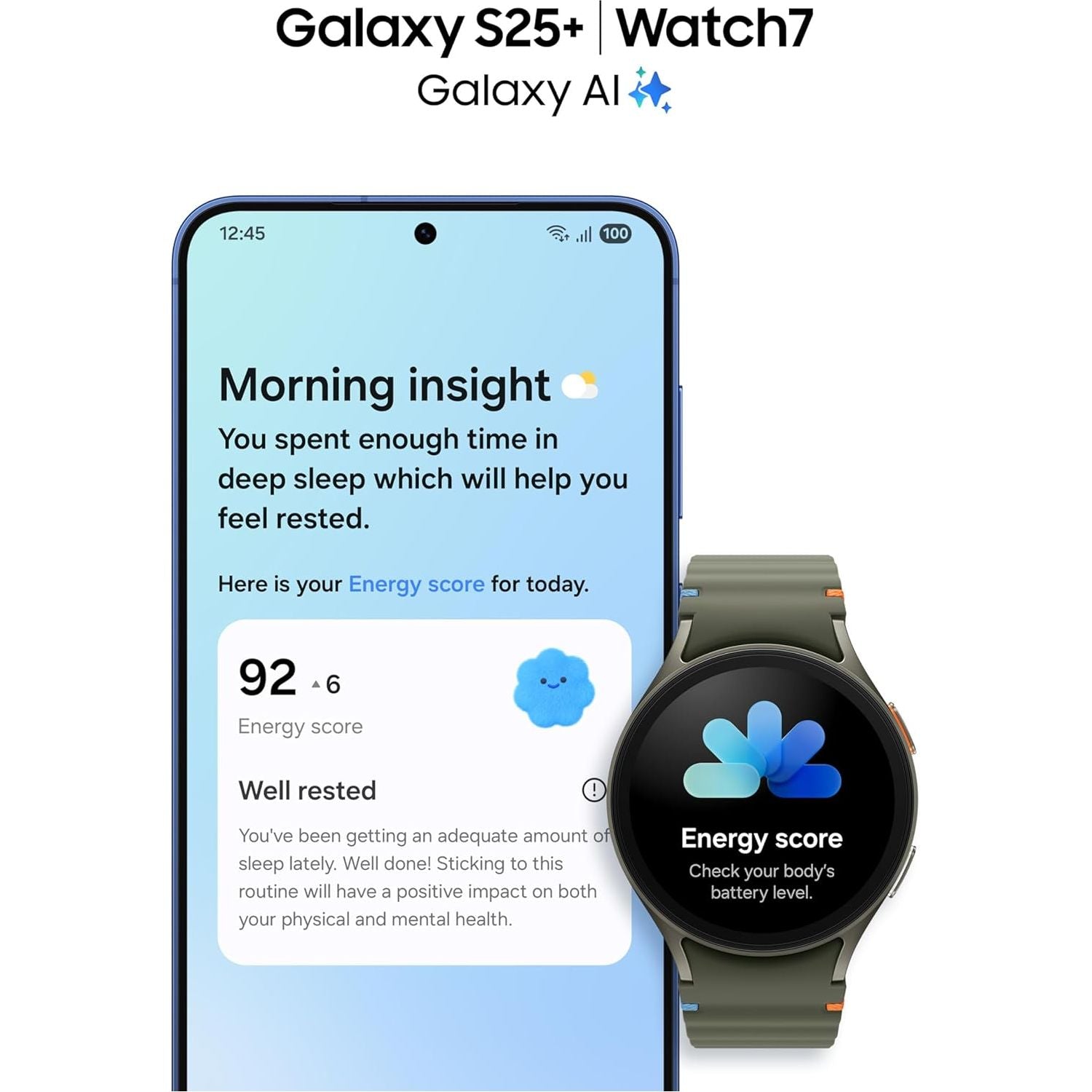 Samsung Galaxy S25+ AI Phone, 256GB Storage, 12GB RAM